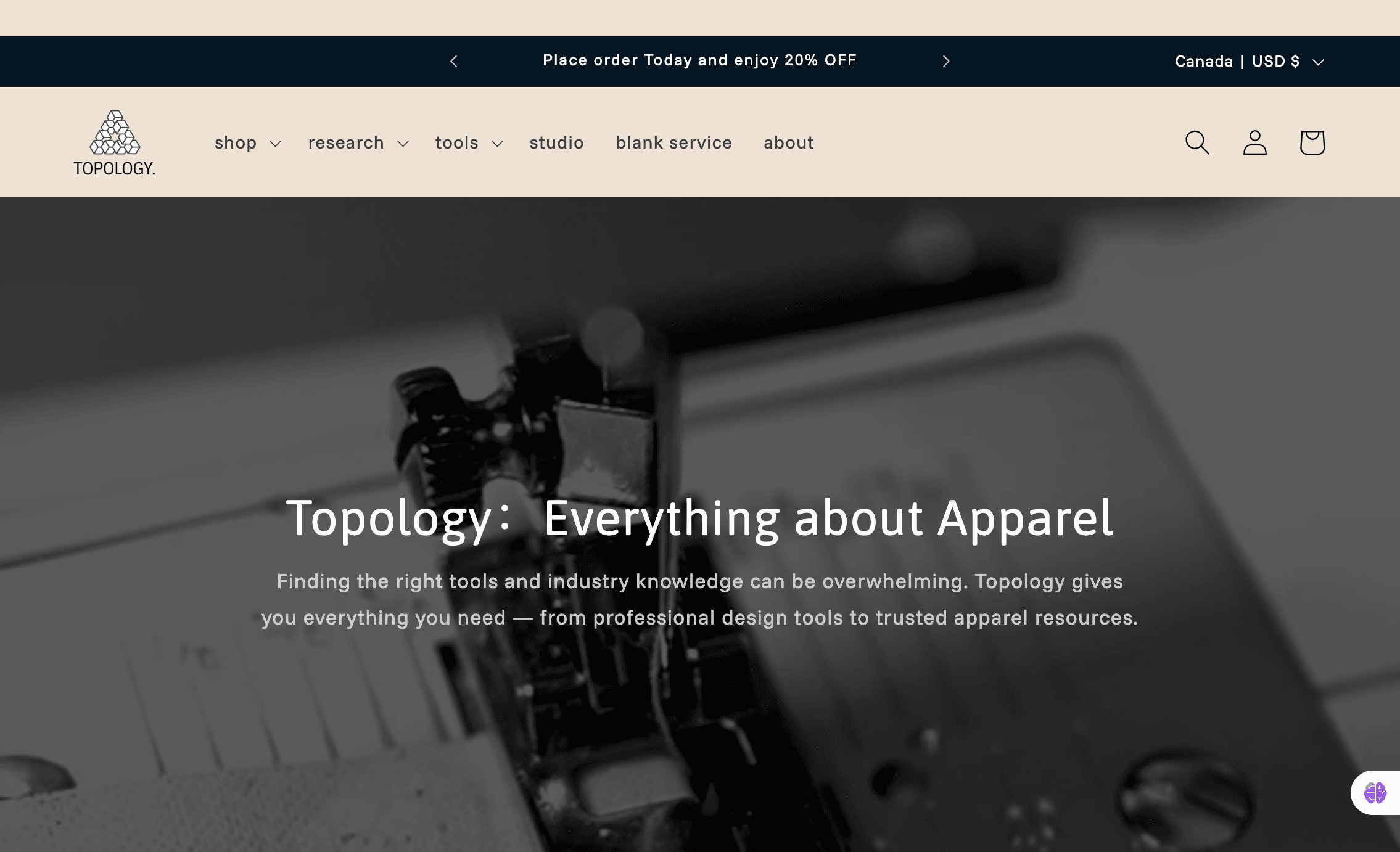 Topology Clothing Website